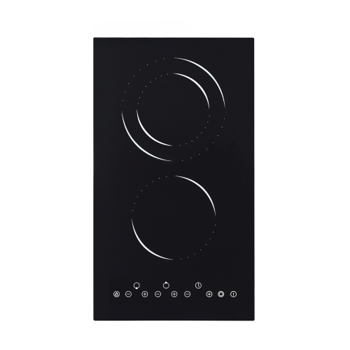 Queen Chef Ceramic Gas Hob 2 Zones - Shiny Black | QCHB30-2EGBS