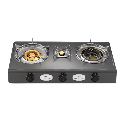 Queen Chef Table Gas Stove 3 Burners - Teflon | QCGS-03T