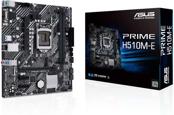 ASUS Prime H510M-E LGA1200 (Intel 11th/10th Gen) Micro-ATX Motherboard (PCIe 4.0,M.2 Slot, 1Gb LAN, DP,HDMI, D-Sub, USB 3.2 Gen 1, COM Header, TPM Header, 4K@60Hz) | H510M-E