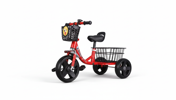 Red Kids Tricycle with Dual Baskets | 566