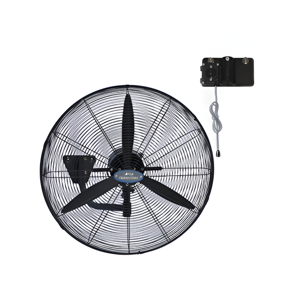 Queen Chef 30" Industrial Wall Fan 240W Black | DFP 750-TW