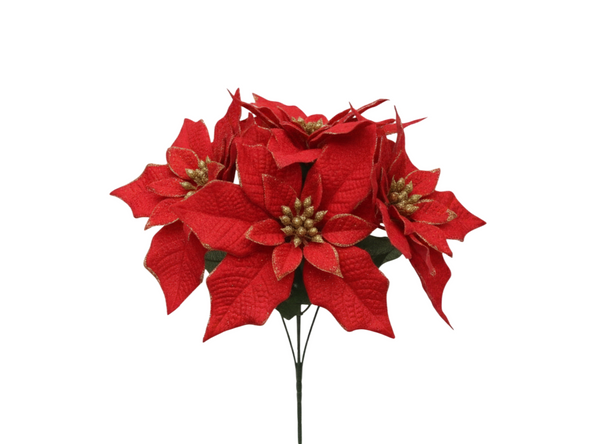 Red Christmas Decorative Flower Bunch | 39019