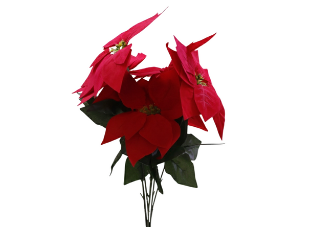 Red Christmas Poinsettia Flower Bunch | AL0341