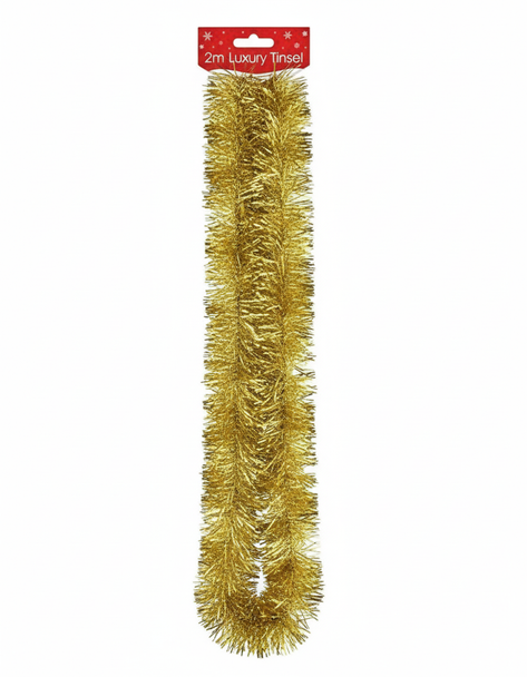 Luxury Thick Gold Tinsel Garland - 2M | WOT-009