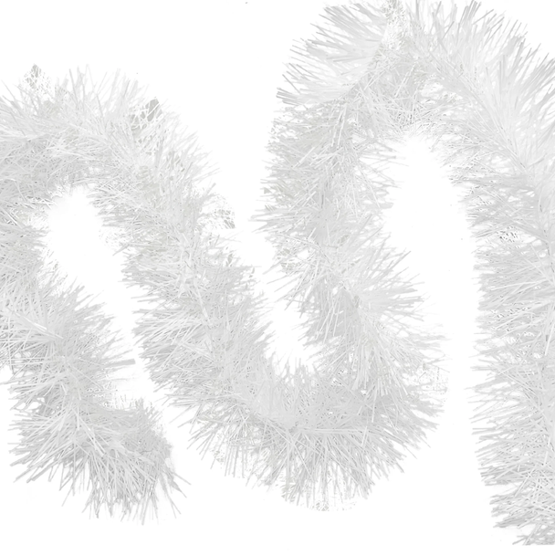 Thick Milk White Snow Tinsel Garland, 11cm - 2M | AL2170