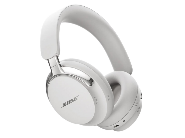 Bose QuietComfort Ultra 2nd Gen white smoke wireless noise cancelling over-ear headphones with carry case