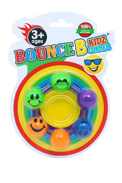 Kids Smiley Bounce Ball Set - 6-Pack | 18B-66