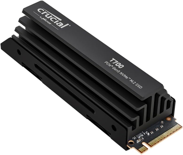 Crucial T700 4TB PCIe Gen5 NVMe M.2 SSD with Heatsink - Extreme Speed Storage | CT4000T700SSD5