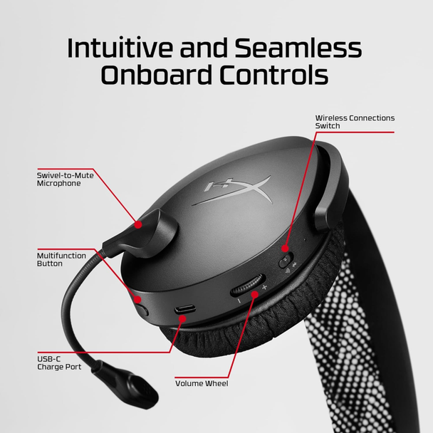 HyperX Cloud Jet Wireless Gaming Headset - Black | HX-AJ0T1AA