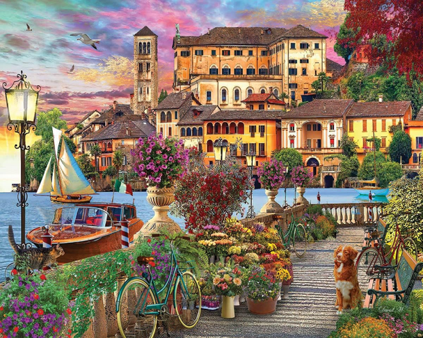 Educa 19562 - Lakeside Italian Village 1500-Piece Jigsaw Puzzle | 19562
