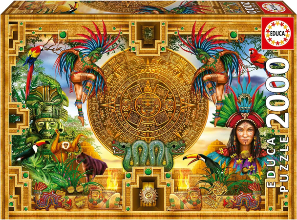 Educa 19565 - Aztec Golden Calendar 2000-Piece Jigsaw Puzzle | 19565