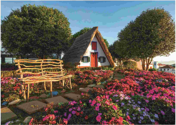 Educa 19938 - Traditional Cottage & Flower Garden 1500-Piece Jigsaw Puzzle | 19938