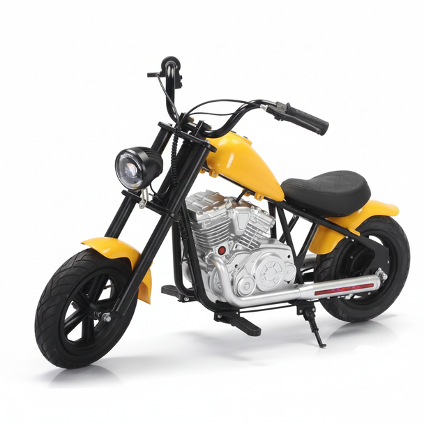 Kids Electric Chopper Motorcycle Ride-On Toy - Yellow | MOT-618/Y