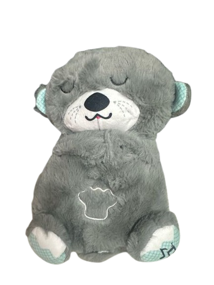 Soft Sleeping Bear Plush Toy - Grey | 312-2 (1 Piece)