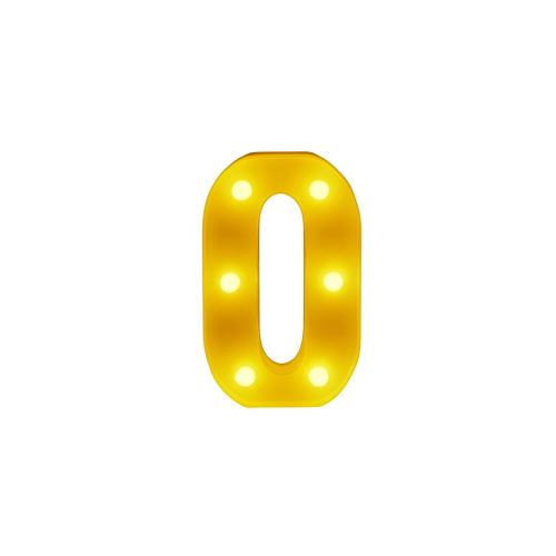 LED Light Marquee Sign Decor - Number Zero | 352-1/0