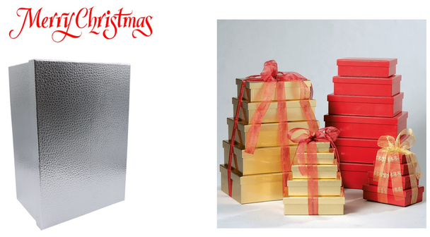 Gold Premium Gift Box Tower Set - 10 Pieces Assorted Sizes | AL3232-7