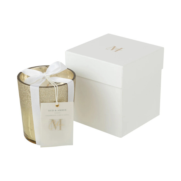 Jolipa Scented Candle M-Chic Glass Gold Small | J-16127