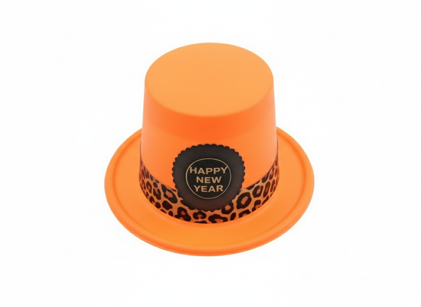 Neon Happy New Year Party Hat - Orange | AL1836
