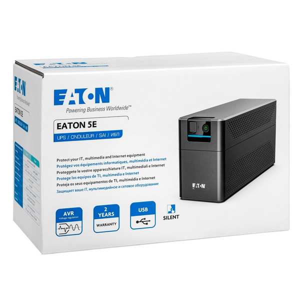 Eaton 5E Gen2 900VA / 480W Line-Interactive UPS - USB, DIN Output, Tower | 5E900UD