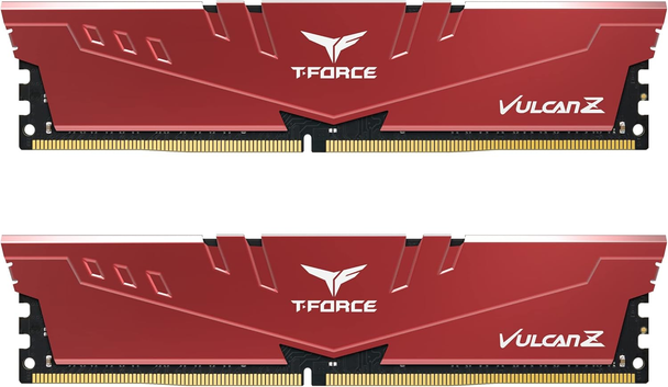 TEAMGROUP T-Force Vulcan Z DDR4 64GB (2x32GB) 3600MHz CL18 Desktop Memory - Red