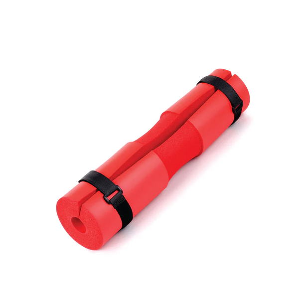Barbell Squat Pad - Neck & Shoulder Protective Sponge Foam with Straps - Red