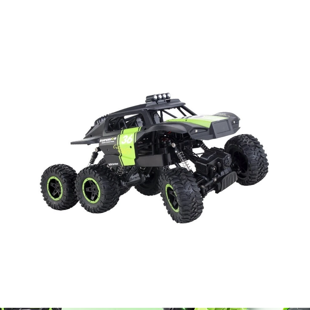 Power Atomizing RC Climbing Car with LED Lights & Smoke Effect - Black & Green | DH666-41D / DH666-50D