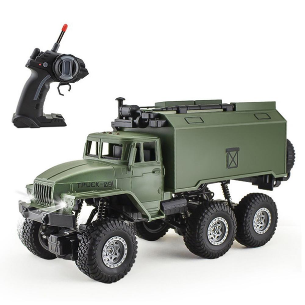 World of Toys Gallant RC Military Pickup Truck 1:18 with Soldier Figure | 858-331