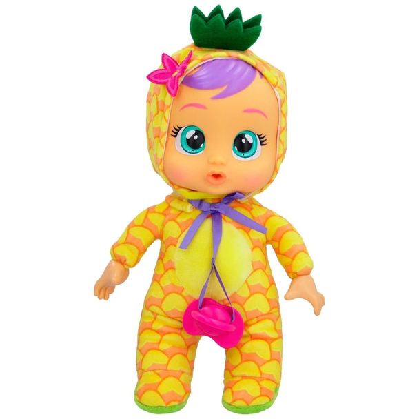 Cry Babies Style Baby Doll with Bottle - Yellow Green | 8838-20