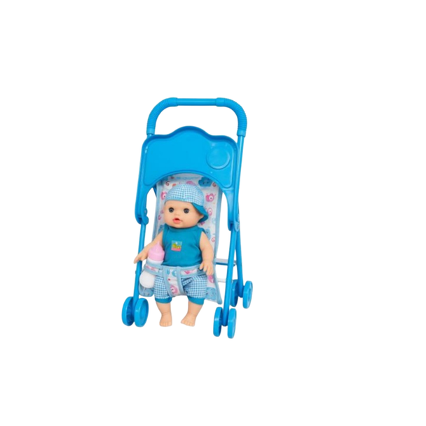 Baby Doll with Stroller & Bottle Playset | 8866-8