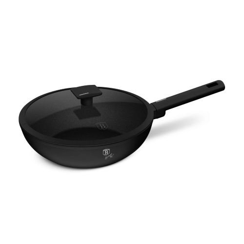 Berlinger Haus Wok With Lid 28 cm – Matte Black | BH/8181