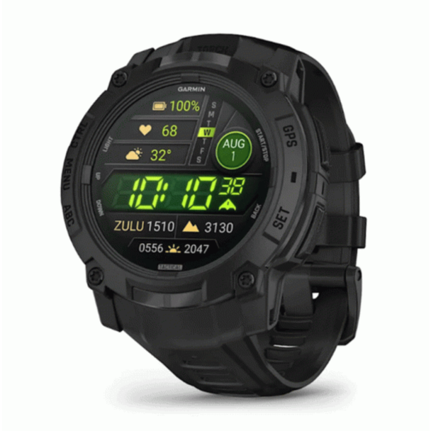 Garmin Instinct 3 50MM AMOLED Tactical Edition Black With Black Band | 010-03020-50
