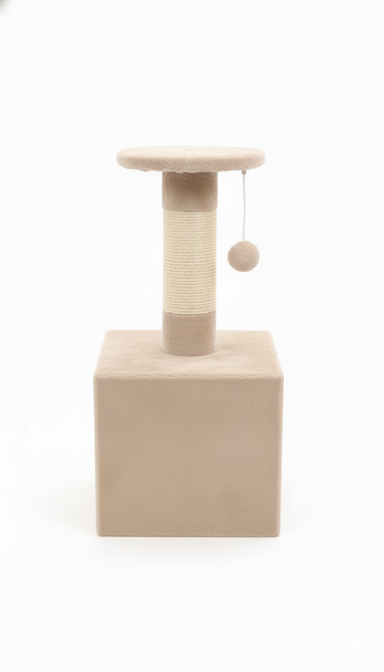 OEM Cat Scratcher Stand with Head - Beige