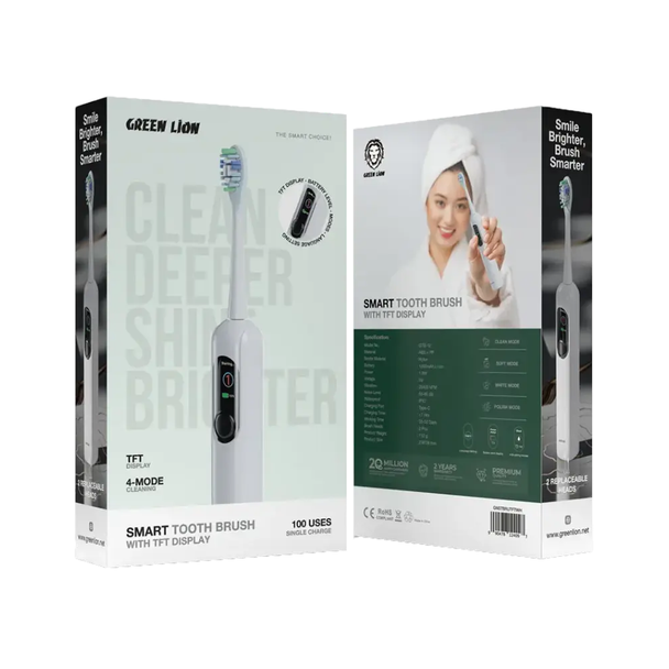 Green Lion Smart Toothbrush - White | GNSTBRUTFTWH
