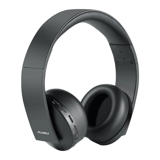 KUGU Multi-Plalform 3D Wireless Gaming Headset with 7.1 Virtual Surround Sound & Internal Microphone, For PS5, PS4, PC, Switch, and Bluetooth devices - Black