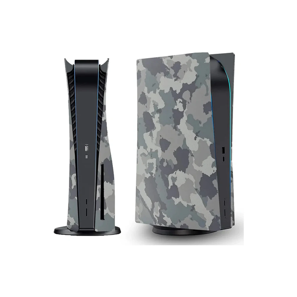 PS5 PlayStation 5 Console plates | Covers – Gray Camouflage (For PS5 Disc Edition)