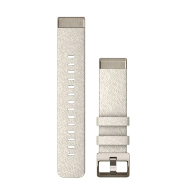 Garmin QuickFit 20 Watch Bands Cream Heathered Nylon With Soft Gold Hardware | 010-13279-08