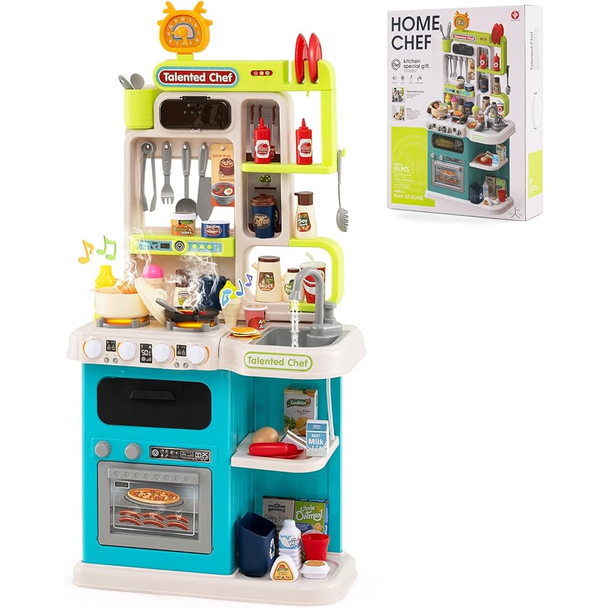Home Chef Deluxe Kids Play Kitchen Set – 105 Pieces | 922-172