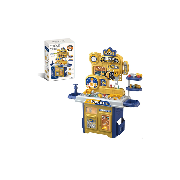 Tools Table Kids Workbench Play Set – Yellow & Blue | 922-215