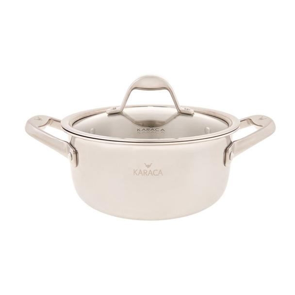 Karaca 3-Ply Powersteel 316+ Steel Pot - 20 cm, 2.6 L | 153.03.08.0550