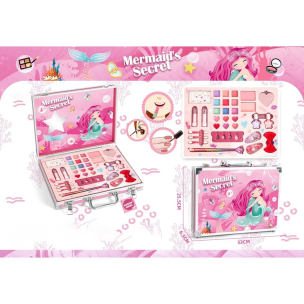 Mermaid Make-Up Beauty Case – Large Pretend Makeup Play Set | FT2123