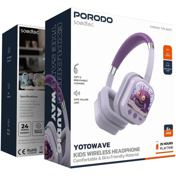 Porodo Soundtec 24W Speaker with Dual Wireless Microphone - Purple | PDSTC303PUR