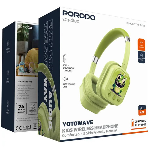 Porodo Soundtec 24W Speaker with Dual Wireless Microphone - Green | PDSTC303GN
