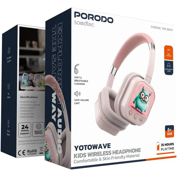 Porodo Soundtec 24W Speaker with Dual Wireless Microphone - Pink | PDSTC303PK