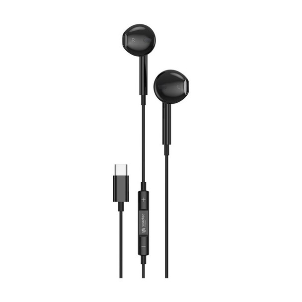Porodo Soundtec Type-C Stereo Earphone - Black | PD-STCEP-BK