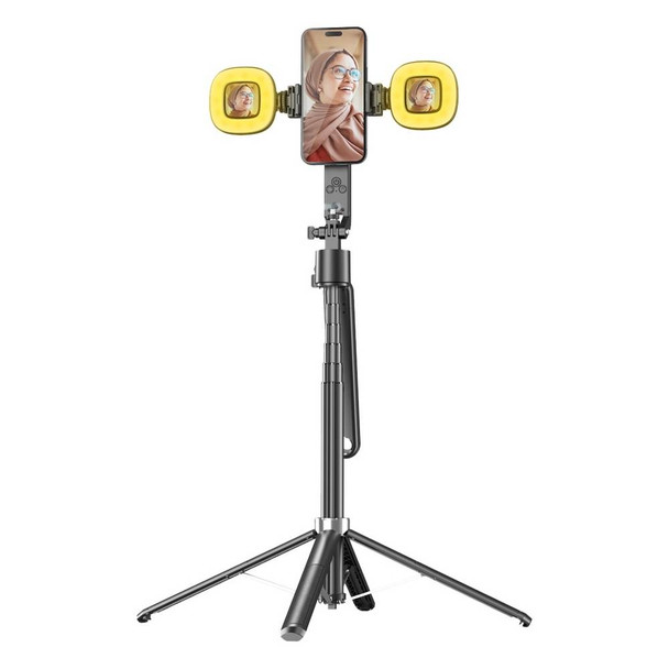 Porodo Selfie Stick With 360° AI Tracking - Black | PD-TRSLFT-BK