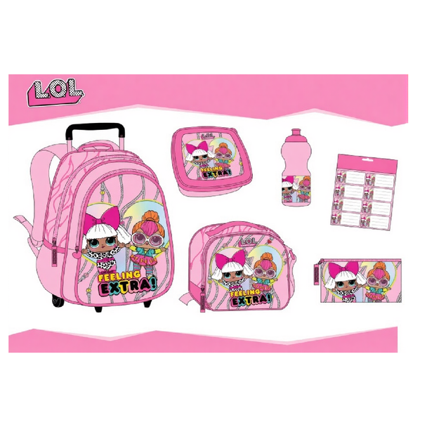 Kids School Backpack Trolley Set – LOL Surprise Feeling Extra (6-in-1 Set) | LOPR23-5