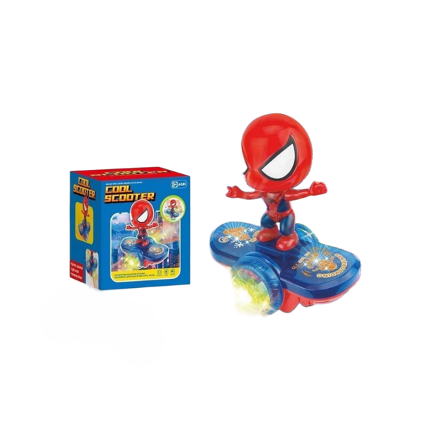Spider-Man Cool Scooter Electric Musical Toy with Lights – Red & Blue | LT363311