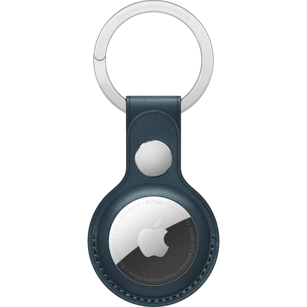 Apple AirTag Leather Key Ring, Baltic Blue | MHJ23ZM/A