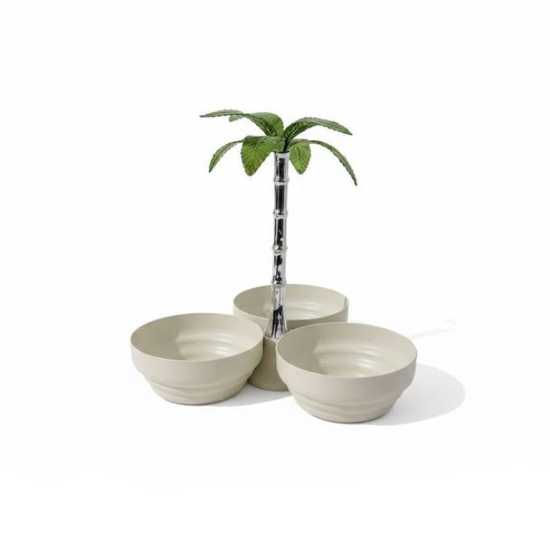 Ramadan Decorative Palm Tree Snack Bowl Set with 3 Serving Bowls | 7138-57