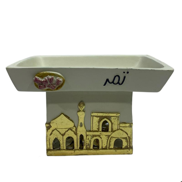 Ramadan Resin Rectangular Mosque Snack Tray Holder | 2002-15